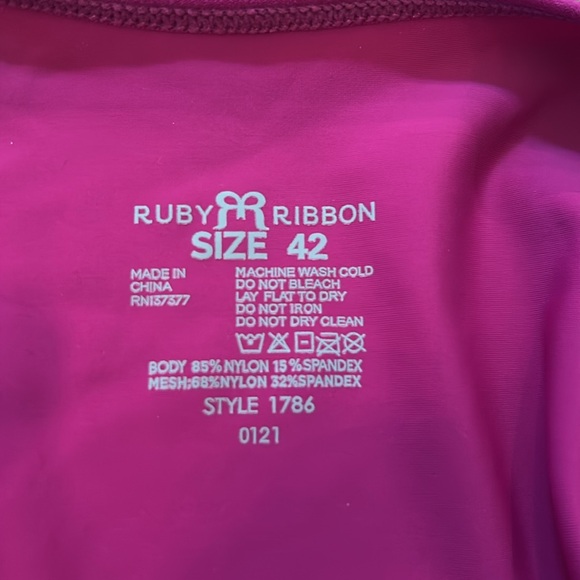 Ruby Ribbon Pink Racerback Tank Top size says 42 - Picture 9 of 9